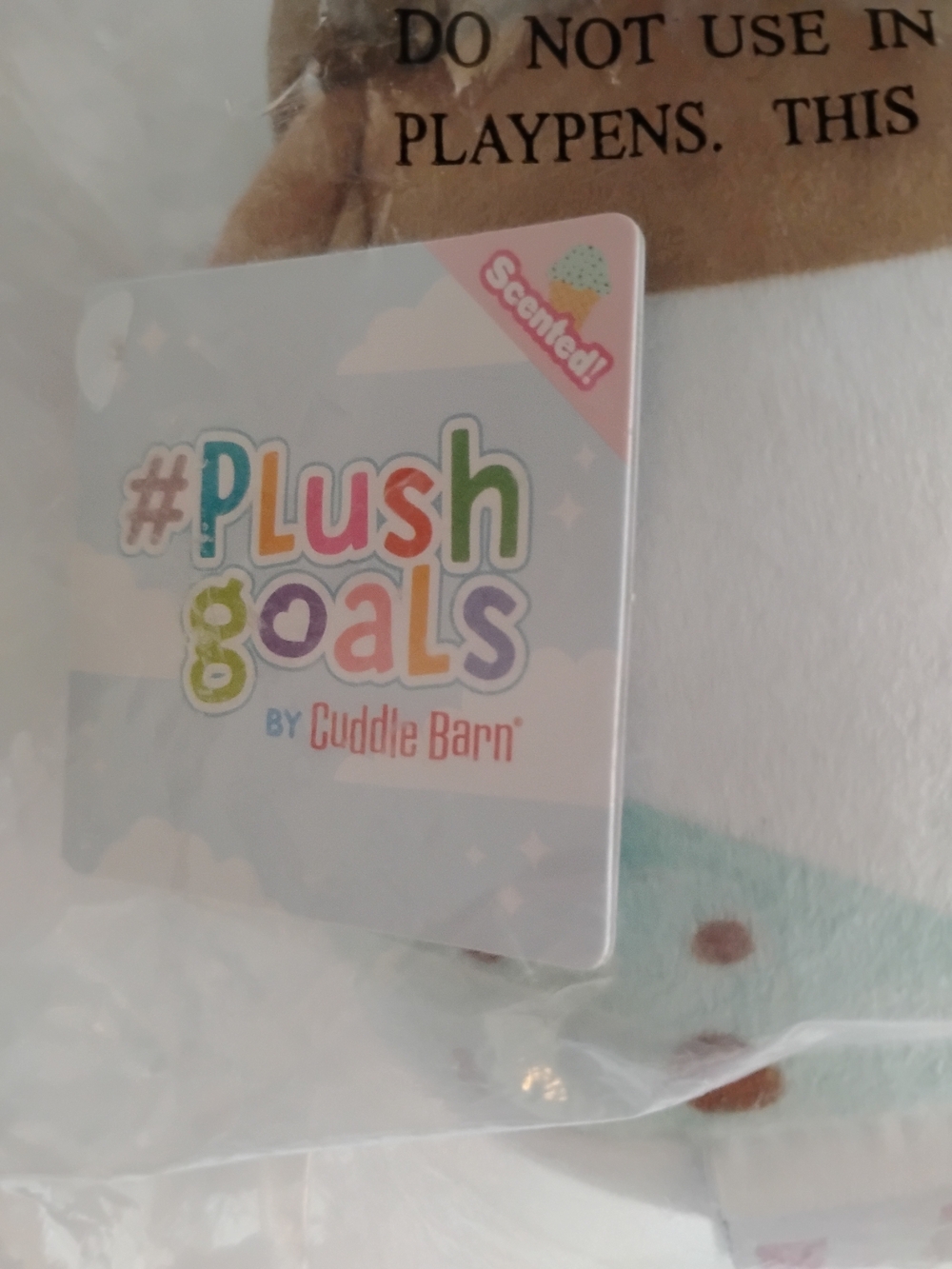 Cuddle Barn Plush Goals Scented Mint & White Stuffed Animal